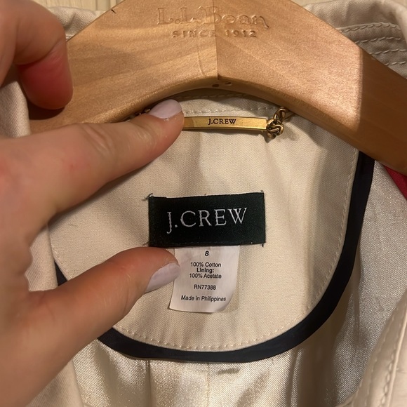 J. Crew Sadie Trench Coat Cropped Tan Size 8 - Picture 2 of 13